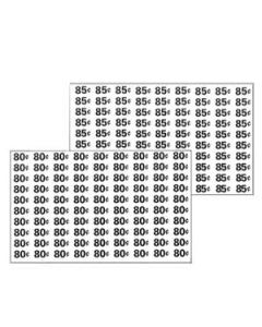 Automatic Products price labels sheet 80-85 cents (NEW)