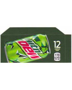 Mountain Dew small size 12 oz can flavor strip (minimum order 3)