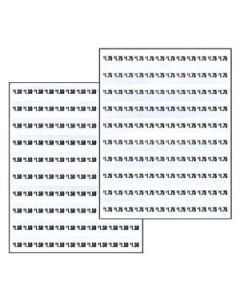 Dixie Narco Model 5591 price labels sheet 1.50-1.75 cents