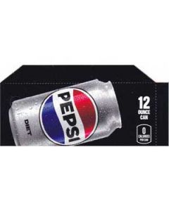 Diet Pepsi Cola small size 12 oz can flavor strip (minimum order 3)