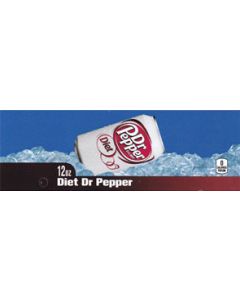 Diet Dr Pepper on ice large size flavor strip