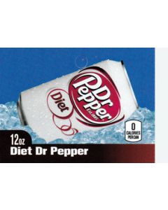 Diet Dr Pepper on ice medium size flavor strip