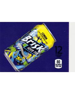 Lipton Brisk Tea on ice medium size flavor strip