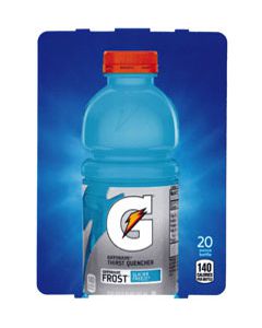 Gatorade Glacier Freeze (HVV) 20 oz bottle flavor strip
