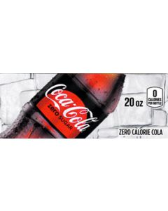 Coca Cola Zero small size 20oz bottle flavor strip