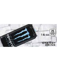 Monster Energy lo carb can on ice small size flavor strip