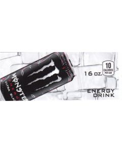 Monster Energy Ultra Black can on ice small size flavor strip