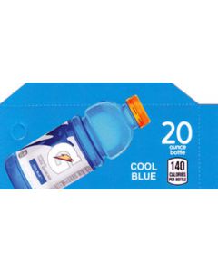 Gatorade Cool Blue small size 20oz bottle flavor strip