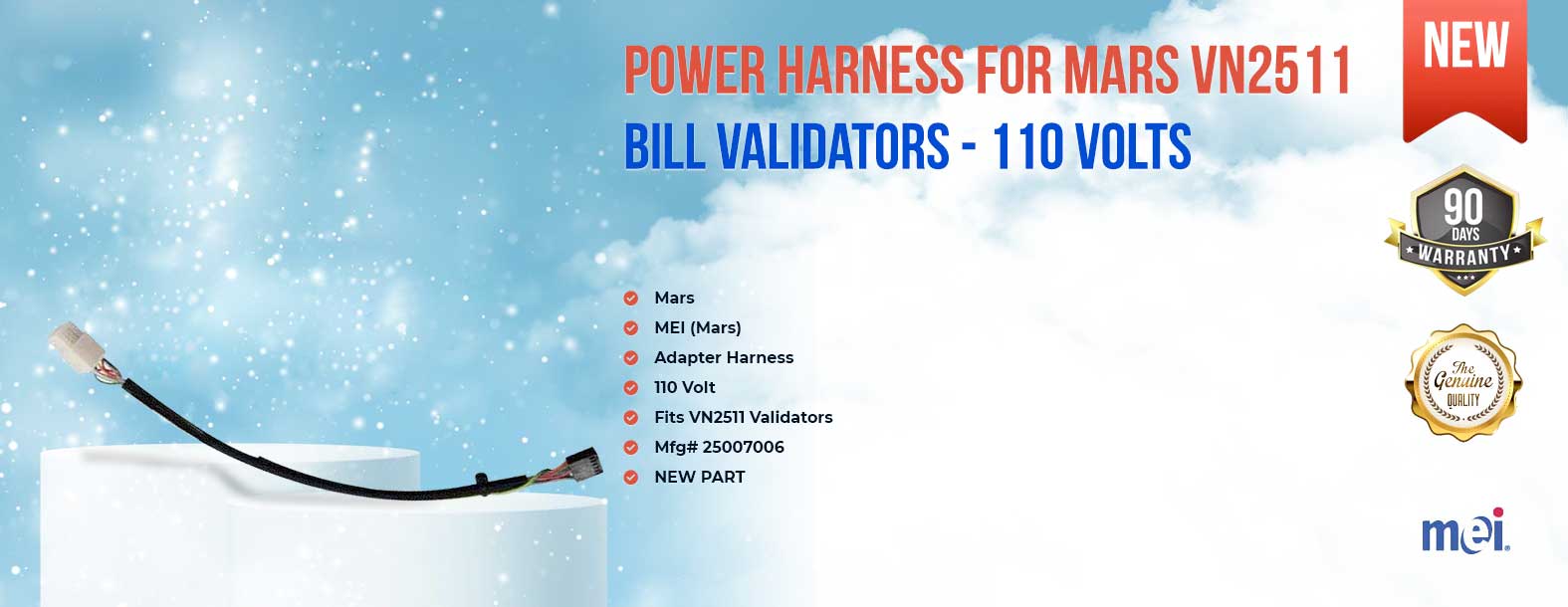 Adapter harness for Mars VN2511 bill validators