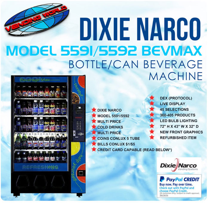 Dixie Narco Model 5591 Bevmax Beverage Machine