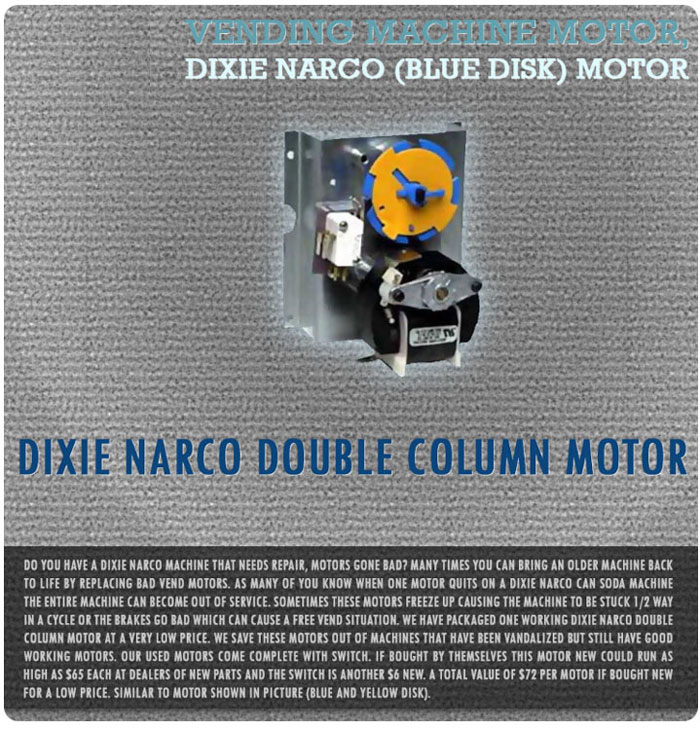 Dixie Narco Double Column Yellow/Blue Disk